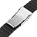 TRUMiRR 22mm Silicone Rubber Watch Band Strap for Samsung Gear S3 Classic Frontier, Gear 2 R380 R381 R382, Moto 360 2 46mm Men, Asus Zenwatch 1 2 Men, Pebble Time, LG G Watch Urbane, Black