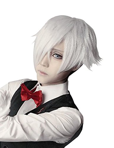 Anogol® Free Hair Cap+ Death Parade Decim Cosplay Wig Short Layered Wigs DM-438