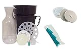 Filtron Cold Water Coffee Concentrate Brewer with Extra 2 Pack of Filter Pads & 3 Replacement Rubber Stoppers