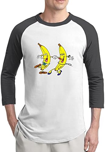 Funny Dancing Banana Logo Print Man Baseball Jerseys Limited Edition Offensive Long Sleeve Shirts 3/4 Sleeve Raglan Tops Shirt