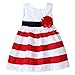 Baby Girl Princess Sleeveless Flower Tutu Dress Skirt Stripes Sun Dress (1-2 Years)
