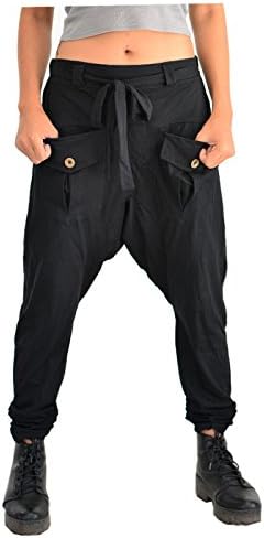 Siamrose Harem Pants Men Women Baggy Pants Boho Hippie Drop Crotch Pants Yoga Pants