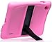 Pwr+ Apple iPad 2, 3, 4 Tablet Silicone Case Shockproof Lightweight Rugged Corner Bumper Protective Cover With Kickstand and Audio Amplifier Design (Pink)