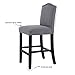 DAGONHIL 24 Inches Counter Height Bar Stools with Bronze Nail for Dining Room, Gray, Set of 2
