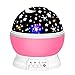 Girls Toys Age 2-10, Night Light Moon Star Rotating for Kids Baby Girls Toys for 3-10 Year Old Girls 2-10 Year Old Girl Gifts Birthday Best Christmas Xmas Halloween Gifts for Girls Pink DMUSNL03