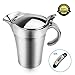 ShineMe Stainless Steel Gravy Boat Sauce Jug with Lid, 26oz Double Wall Insulated, Storage for Gravy or Cream, Used at Home & Kitchen