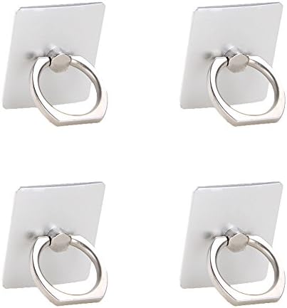 [4 Pack] Universal Foldable Tablet / Cell Phone Stand, Running 360 Car Pothook Portable Desktop Holder for Smartphone and Tablet, iPad Mini, iPhone, Samsung Galaxy / Tab and More (4 Silver)
