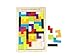 AlleTechPlus Wooden Tetris Puzzle 40 Pcs Brain Teasers Toy for Kids, Wood Tangram Jigsaw Brain Games Educational Toys Gift with New Package