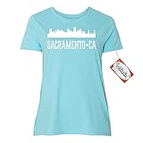 Inktastic Sacramento California Skyline CA Cities Women's Plus Size T-Shirt 2 (18/20) Blue Horizon