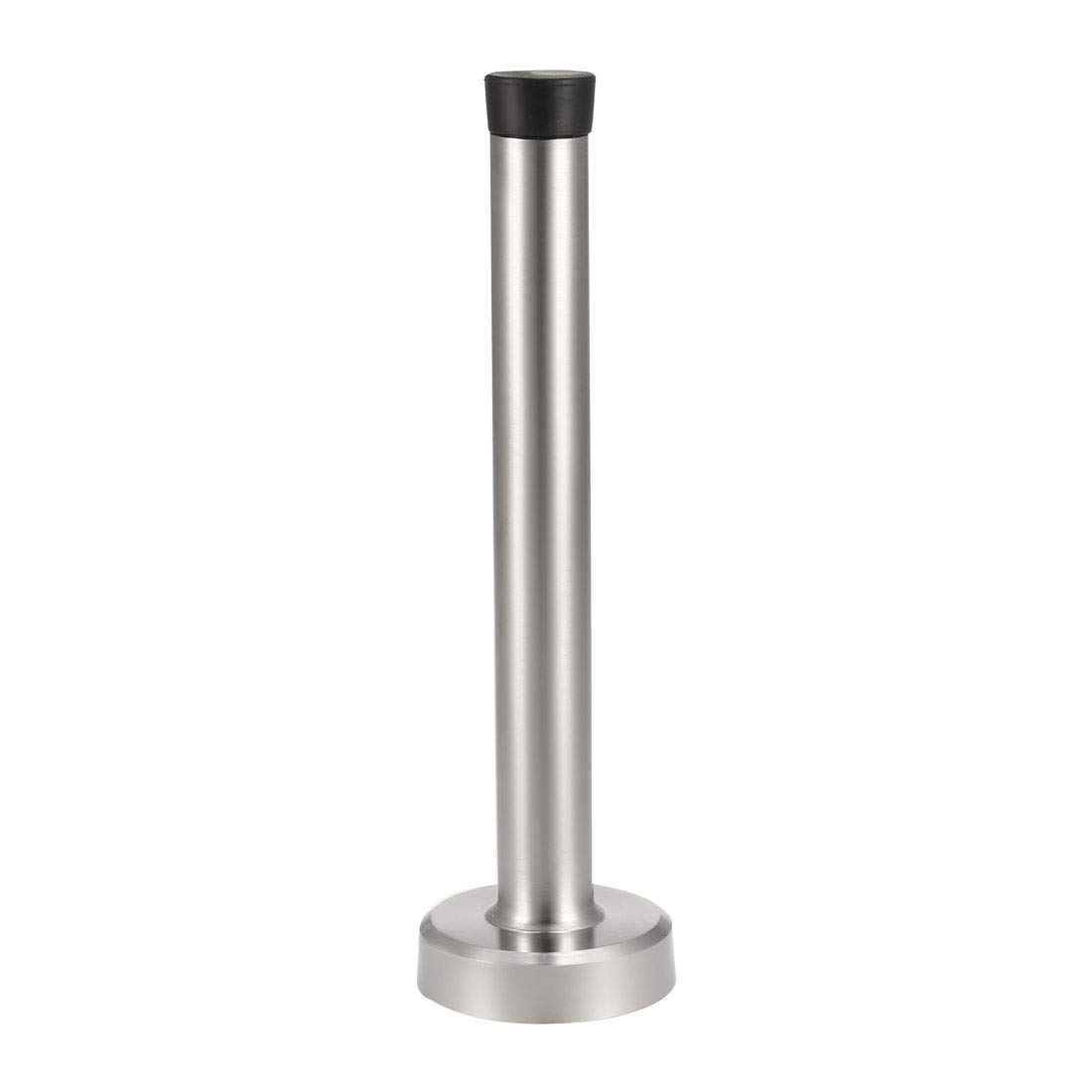 sourcing map Door Stopper Stop Sound Dampening Rubber Bumper Wall Protector Mount 201 Stainless Steel with Screws 150mm Height