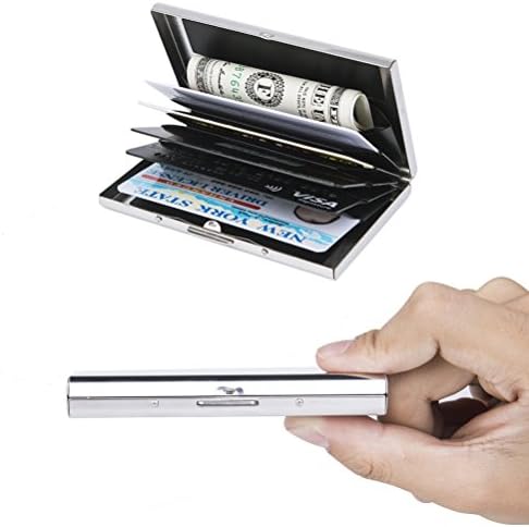 Minimalist Slim Wallet With Elastic Front Pocket Card Holders And Cash