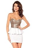 Dearlovers Women Sequin Vintage Bodycon Peplum Club Dress