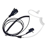 Coodio Elite Surveillance Earpiece Security Headset Bodyguard FBI [Covert Acoustic Tube] Mic For Vertex Standard EVX-531, VX-241 2 Way Radio