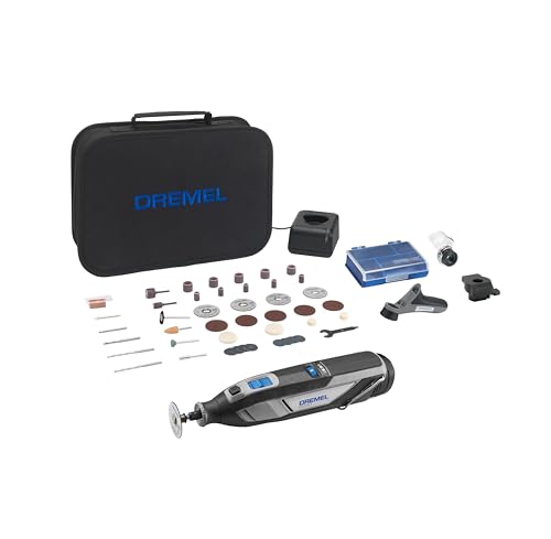 Dremel 8240 Cordless Multi Tool 12V 2Ah Lithium-Ion Battery, Multi-Tool Set with 3 Attachments and 45 Accessories, Variable Speed 5,000-35,000 rpm and Fast Charging Time