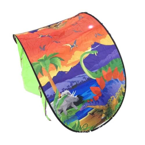 Bed Tents Fantasy Fun Foldable Play Pop up Outdoor Indoor Dream Twin Size for Christmas Birthday Gifts (Dinosaur Island) — image 1
