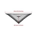 2 Pieces 1950s Retro Lace Scarf Triangle Neck Scarf Embroidered Lace Wrap Hair Wrap for Women 2 Pieces 1950s Retro Lace Scarf Triangle Neck Scarf Embroidered Lace Wrap Hair Wrap for Women