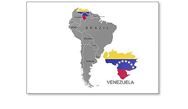 Imán para nevera de Continente de América del Sur con texto ...