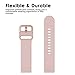 Intoval Silicone Band for Samsung Galaxy Watch 3 41mm Band, Soft Silicone Sport Band, Replacement for 20mm Watch Straps..(White+Pink+LightBlue）