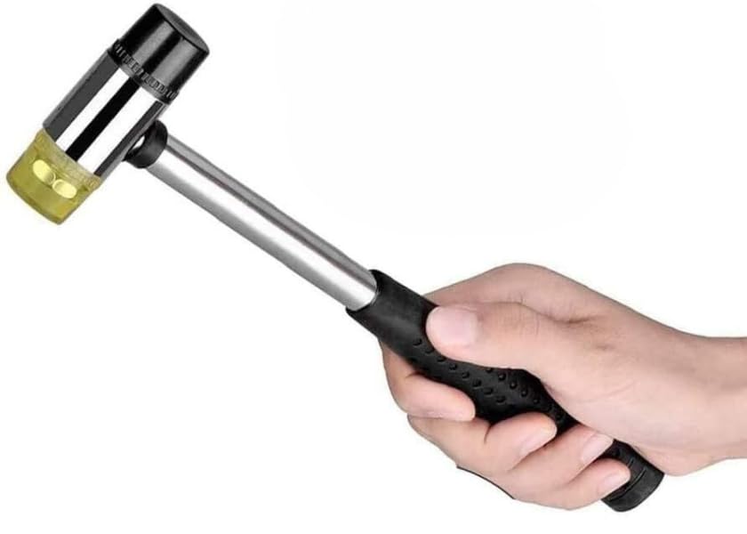 Guitar Hammer - Jadeshay Guitar Luthiers Soft Hammer Double-Sided Headed Fret Hammer Rubber Mallet Hammer Jewelry Home DIY Repair Hand Tool