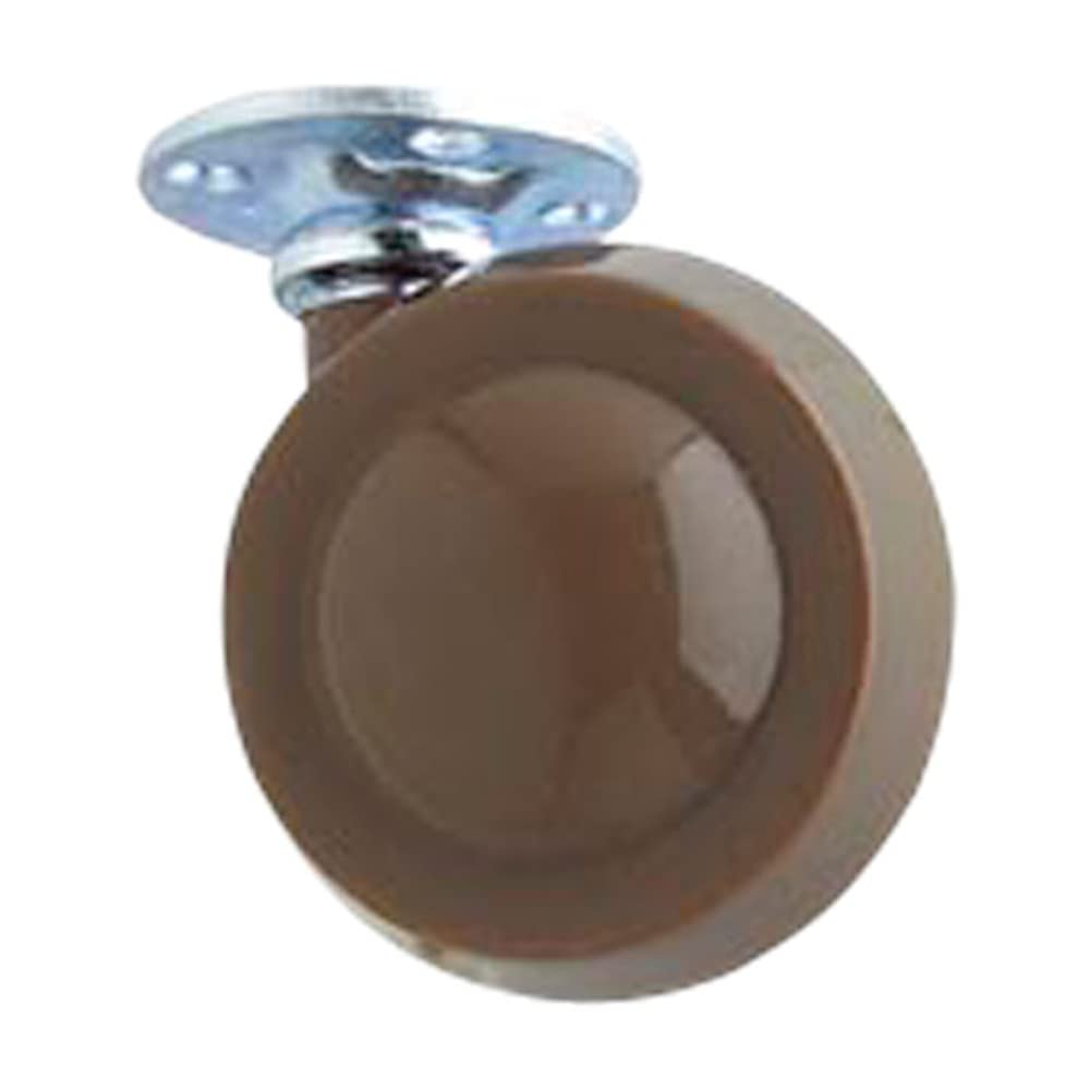 Merriway BH06971 (4 Pcs) Brown Shepherd Type Ball Castors No. 45 Plate Fix, 50mm (2 inch) 180kg Maximum Load - Pack of 2 x Left Hand, 2 x Right Hand Pieces