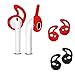 Airpods Case, Airpods Accessories Kits, 10 in 1 Protective Silicone Cover Skin Apple Airpods Anti-Lost Airpods Strap, Airpods Watch Band Holder, Airpods Ear Hook (Black and red)