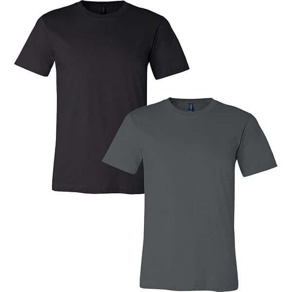 Bella Canvas Unisex Crew Neck Triblend Short Sleeve T-Shirt - Charcoal Heather, Solid Black - View #6