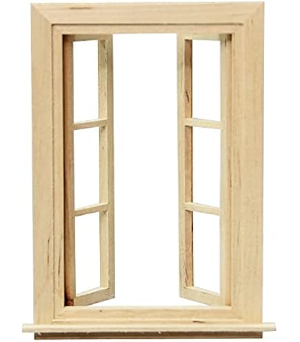 Melody Jane Fenêtre Miniature En Bois Pour Maison De Poupée - Échelle 1:12 - DIY, Ouverture 128x12 Mm