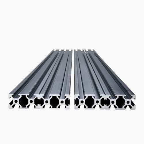 VEVOR 4er Set Aluprofil 1000 mm T-Nut 2040 Aluminium-Strangpressprofil, eloxierte Linearschiene nach europäischem Standard, Nutenprofil für 3D-Drucker, CNC-Masc