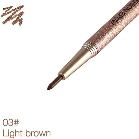 1Set Waterproof Long Lasting Eyebrow Pencil With 3Pcs Pencil Refill+3Pcs Eye Brow Templates Beauty Makeup Tool Kit 4 Colors 03 light brown