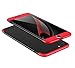 ATRAING iPhone 6 Case, iPhone 6s Case,Ultra-Thin PC Hard Hard Ultra-Thin Shockproof PC 3 in 1 Velvet Touch Fingerprint-Proof Anti-Slip Anti-Marks Cover for iPhone 6/6s 4.7inch (Red+Black+Red)
