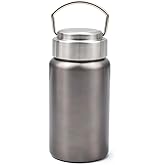 12oz Stainless Steel Vacuum Insulated Water Bottle, Keeps Drink Cold up to 24 Hours & Hot up to 12 Hours Leak Proof and Sweat Proof Large Capacity Wide Mouth Metal Bottle