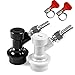 Jansamn Disconnect MFL 1/4 Thread, Ball Lock Keg Fittings, with Hos Coupler, 2 PCS, Gery
