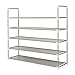 Blissun 5 Tier Shoe Rack Nonwoven Fabric Shoe Storage Organizer Cabinet Tower,Grey,BLIS-A02