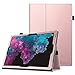 Fintie Case for Surface Pro 7 / Pro 6 - Premium Vegan Leather Slim Fit Folio Cover with Stylus Holder, Compatible with Microsoft Surface Pro 5 / Pro 4 / Pro 3 and Type Cover Keyboard (Rose Gold)