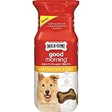 Milk-Bone Good Morning Daily Vitamin Dog Treats, Healthy Skin And Coat, 6-Ounce Bottle, Pack Of 4