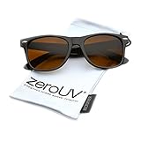 zeroUV - Blue Blocking Driving Horn Rimmed Sunglasses Amber Tinted Lens