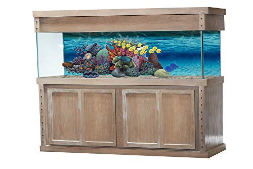 RJ ENTERPRISES Oak Triton 84″X24″ BARN Wood Gray 32″ Tall Aquarium Stand fits265 Gal & Oak Triton 84″X24″ BARN Wood Gray 10″ Tall Canopy fits265 Gal(Tank NOT Included)