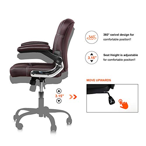 Myka's Ergonomic Leather Executive Office Chair High Back Computer