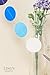 Ling's moment 4 x Circle Paper Garland Paper Navy Blue & White Dot Paper Banner Decorations Wedding Bridal Showers Birthday Party Baby Shower Event & Party Supplies