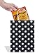 BagDream Gift Bags 25Pcs 8x4.75x10.5 Inches Shopping Bags, Paper Bags, Kraft Bags, Retail Bags, Holiday Party Bags, Black Dot Paper Bags with Handles, Black Gift Bags