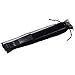 Newstarfactory Peacock Feather Colored Sequins Design Black Plastic Folding Hand Fan with Special Gift