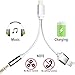 [Upgrade]Support iOS 10.3, 2 in 1 Lightning to 3.5mm Headphone Audio Adapter, Lightning to 3.5mm Audio Charge Earphone Jack Adapter Charging USB Cable for Apple iPhone 7 7 Plus 6S 6 iPod iPad(Silver)