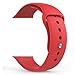 MoKo Band Compatible with Apple Watch, Soft Silicone Replacement Sports Band Fit iWatch 42mm 2017 series 3/2 / 1, RED (Not fit 38mm Versions)