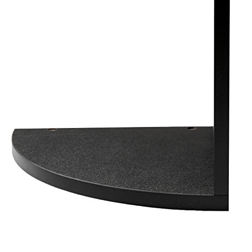 Homevol Corner Shelf, 5 Tier Wood Wall Mount Corner Shelves/Bookshelf/Bookcase,black