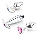 Penis Shape Metal-plated Butt/Anal Plug for Sex Games Updated Fetish Butt Anal Sex Toys, Bestimulus Stainless Steel Anal Butt Plugs Personal Massager for Sex Games (1 Pkg/3 Plugs) …