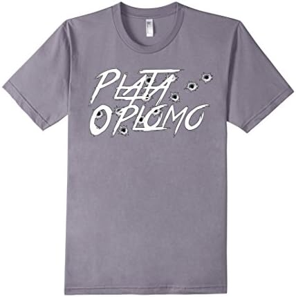 Men's Plata O Plomo Narco T-Shirt Medium Slate