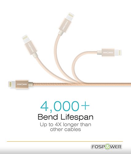 image for FosPower [3 FT] Apple MFI Certified 8-pin Lightning to USB Cable [Nylo