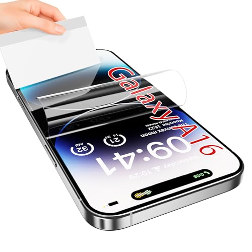 JUVENPROTO 3 Pack for Samsung Galaxy A16 4G/5G TPU Films Screen Protectors, Fingerprint Unlock, HD Clear, Anti Scratch, Bubble Free, Ultra Thin, Easy Installation for A16 4G/5G
