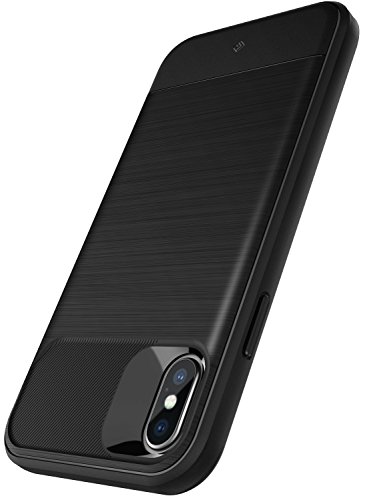 Caseology Vault Series Case Designed for iPhone X with Thin Non Bulky Coverage and Shock Absorbent Drop Protection for Apple iPhone X / iPhone 10 - Black