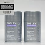 Bosley Hair Thickening Fibers Keratin Hair Fibers .42 oz (Black) 2 Pack